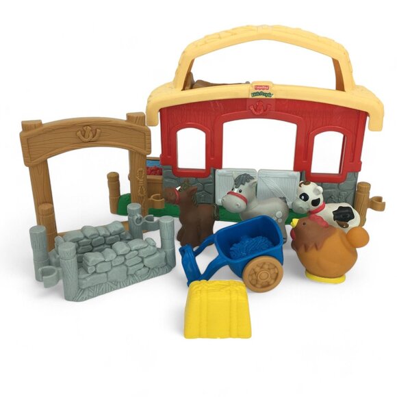 Fisher Price Little People Animal Sound Stable Playset Figures Fencing More 2003 - Picture 9 of 14